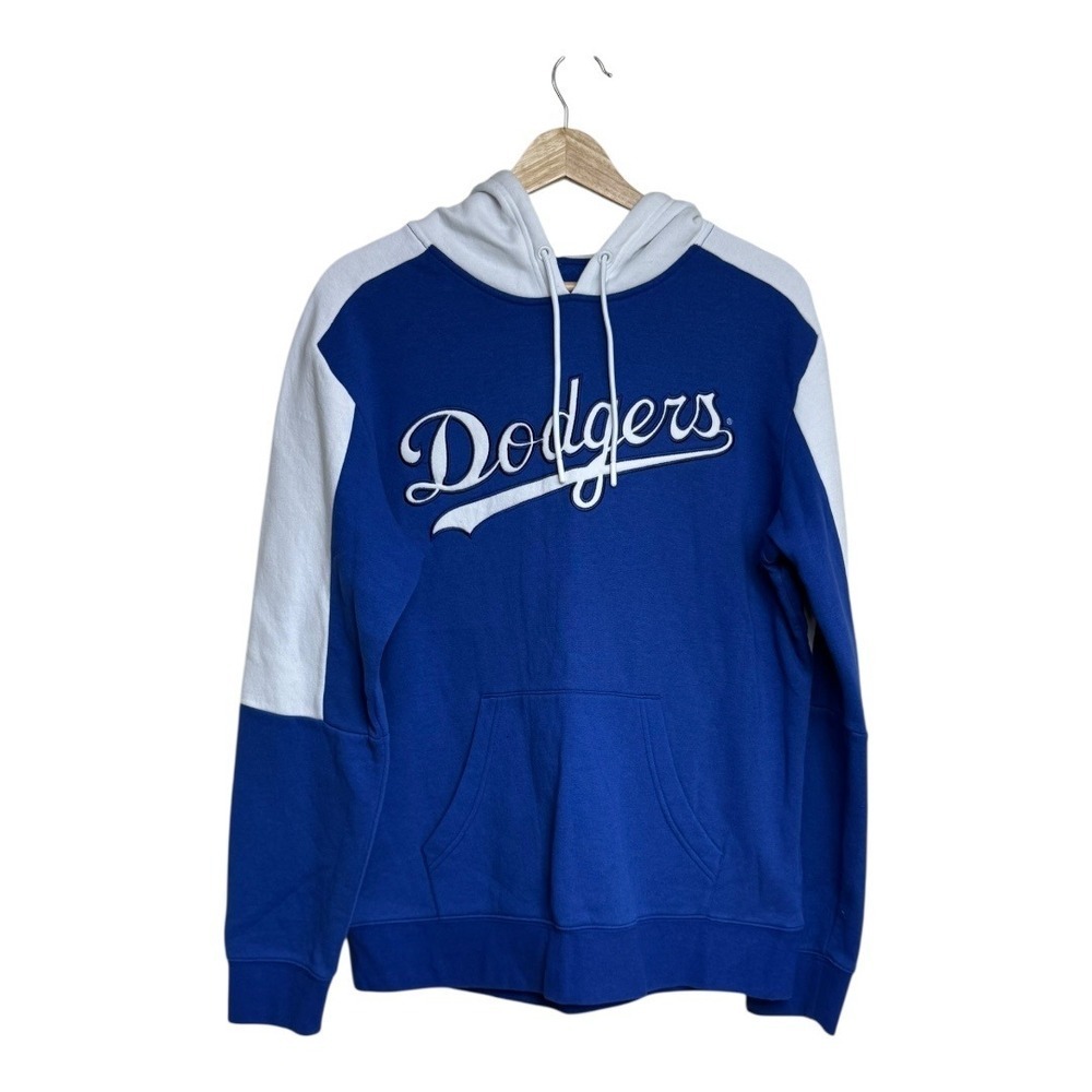Los Angeles Dodgers Majestic Hoodie Mens M Blue White‎ Pullover MLB Baseball